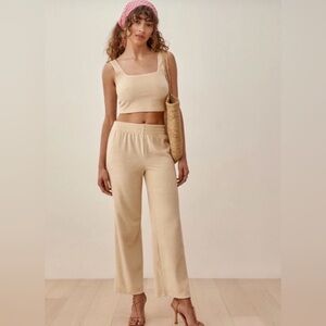 Reformation Talia Pant in Sand New with Tags Small